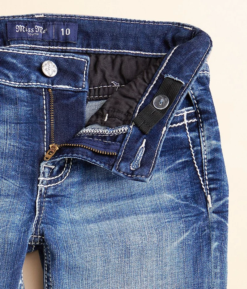 Girls - Mid-Rise Straight Stretch Cuffed Jean