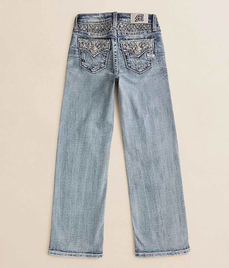 Girls - Mid-Rise Wide Leg Stretch Jean