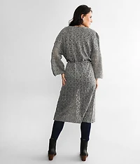 Pointelle Stitch Cardigan Sweater