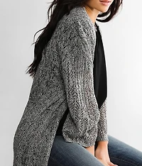 Pointelle Stitch Cardigan Sweater