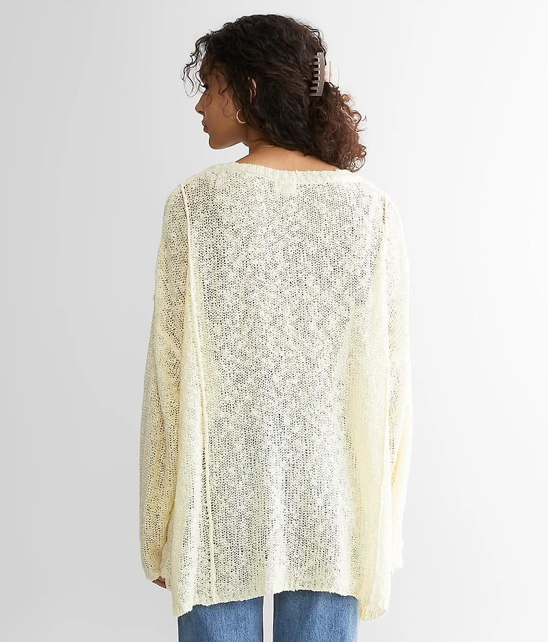 Oversized Henley Sweater