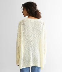 Oversized Henley Sweater