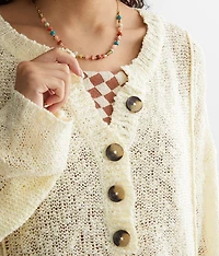 Oversized Henley Sweater