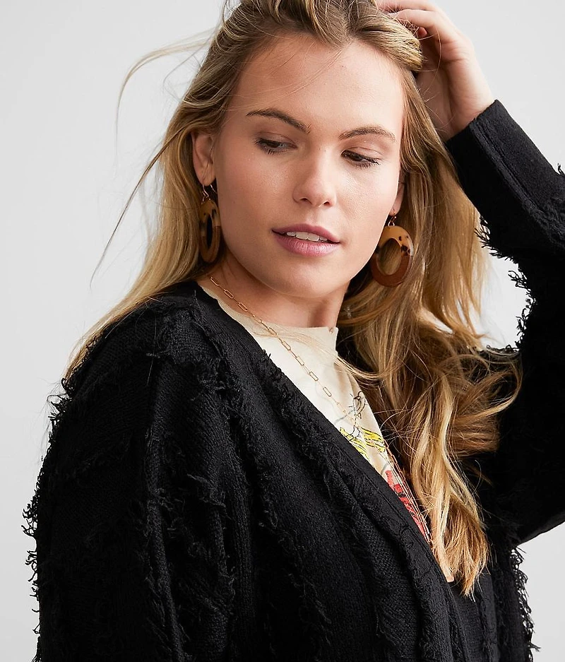 Fringe Cardigan Sweater