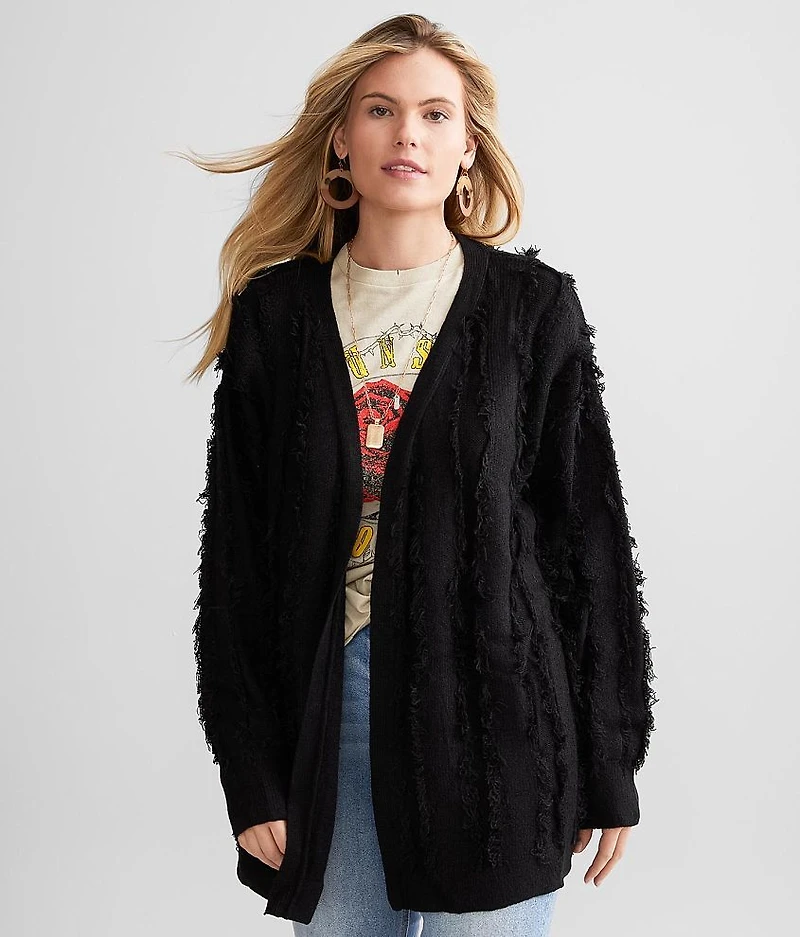 Fringe Cardigan Sweater