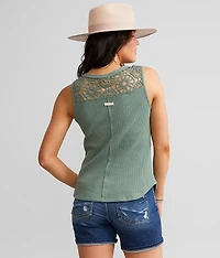 Henley Crochet Tank Top