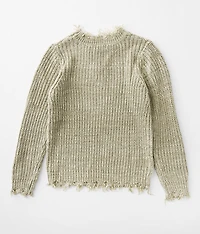 Girls - Strappy Destructed Sweater