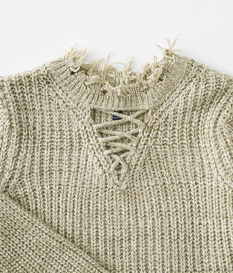 Girls - Strappy Destructed Sweater