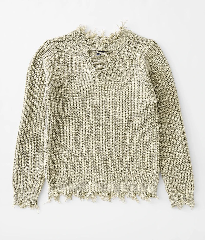 Girls - Strappy Destructed Sweater