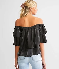 Ruffled Off The Shoulder Top