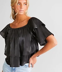Ruffled Off The Shoulder Top