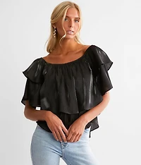 Ruffled Off The Shoulder Top