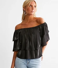 Ruffled Off The Shoulder Top