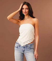 Eyelet Lace Tube Top