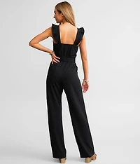 Ruffled V-Wire Jumpsuit