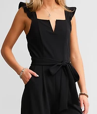 Ruffled V-Wire Jumpsuit