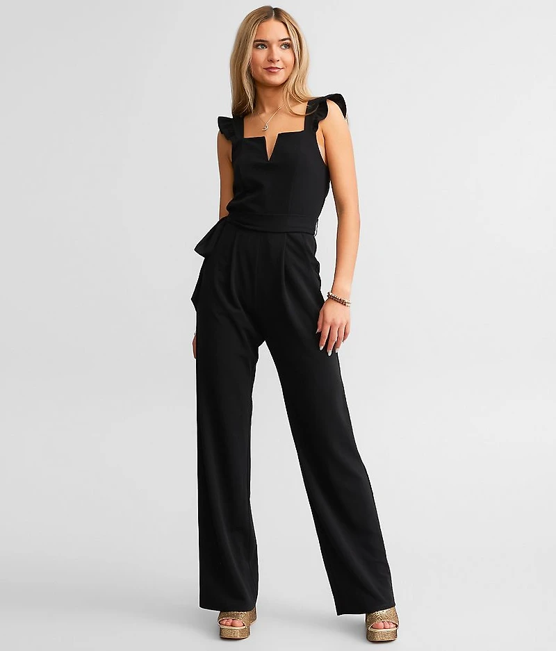Ruffled V-Wire Jumpsuit