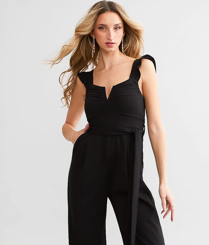 Ruffle V-Wire Jumpsuit