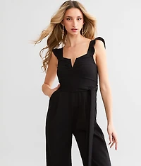 Ruffle V-Wire Jumpsuit