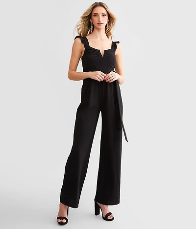 Ruffle V-Wire Jumpsuit