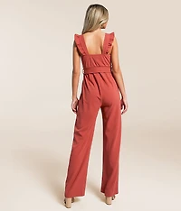 Ruffle V-Wire Jumpsuit