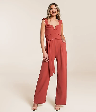 Ruffle V-Wire Jumpsuit