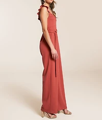 Ruffle V-Wire Jumpsuit