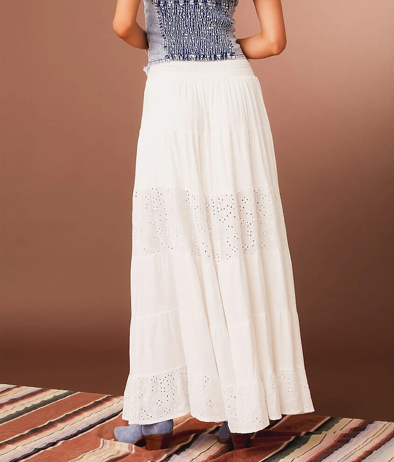 Eyelet Maxi Skirt