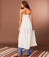 Eyelet Maxi Skirt