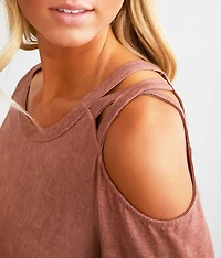 Strappy Cold Shoulder Top