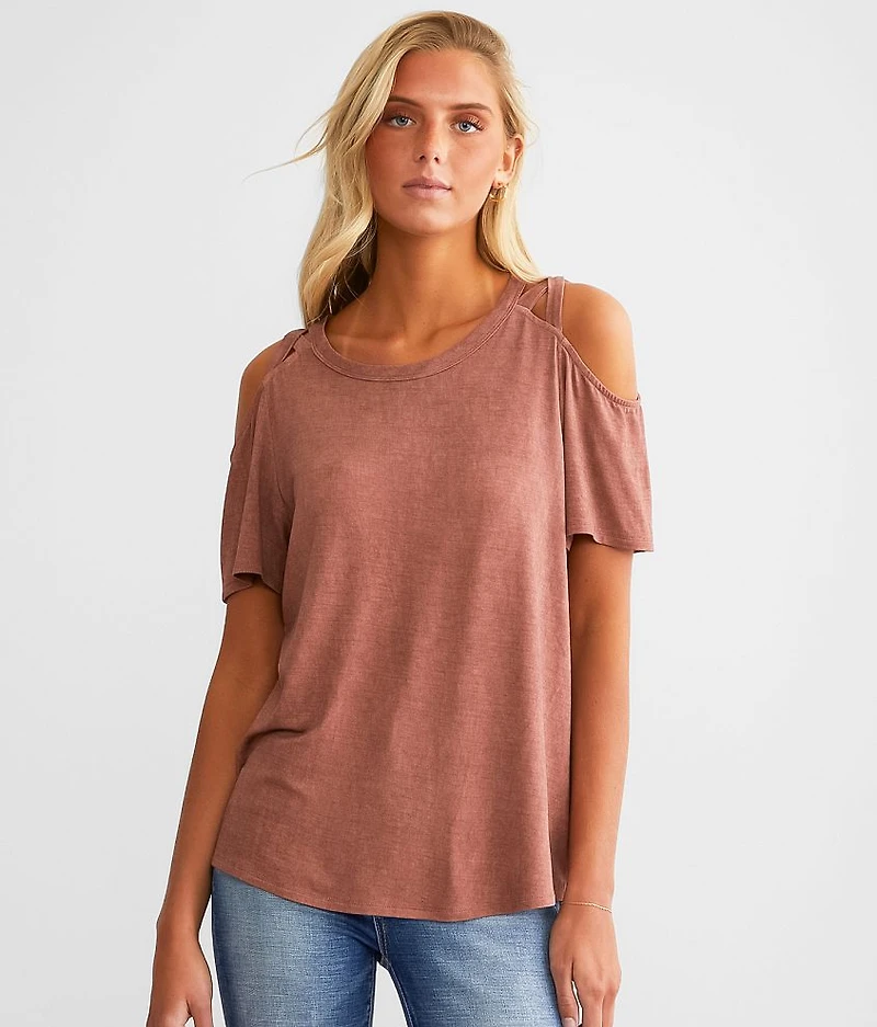 Strappy Cold Shoulder Top