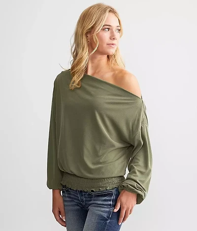 Wide Neck Top