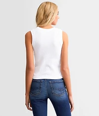The High Neck Ribbed Contour Tank Top