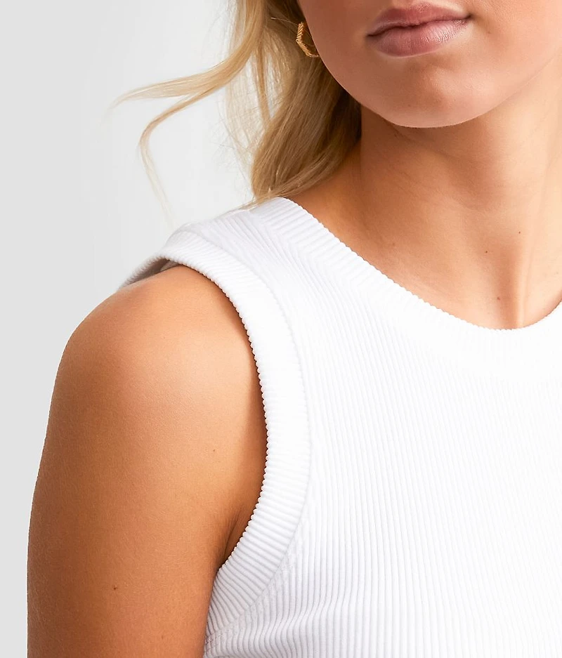 The High Neck Ribbed Contour Tank Top