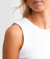 The High Neck Ribbed Contour Tank Top