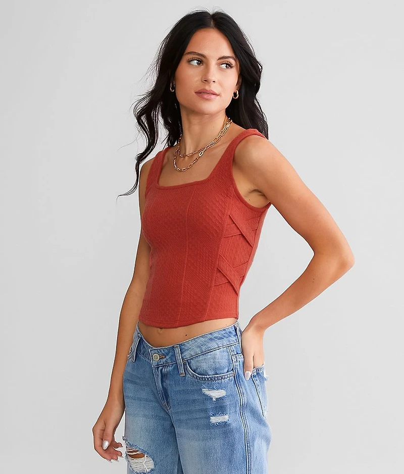 Strappy Square Neck Tank Top