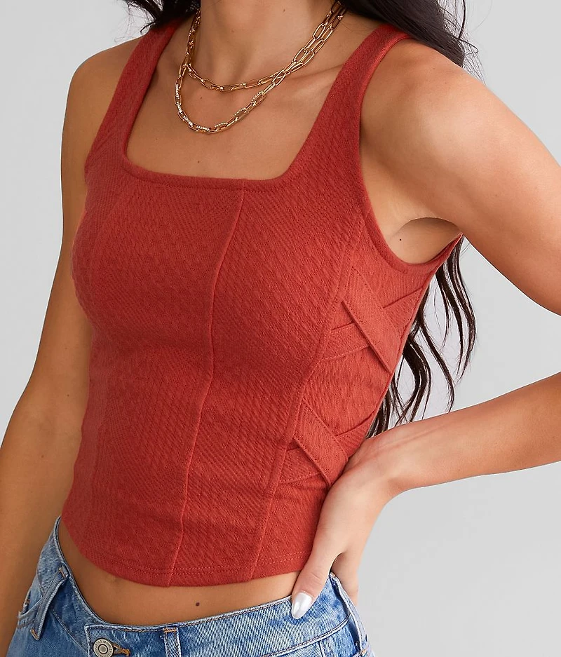 Strappy Square Neck Tank Top