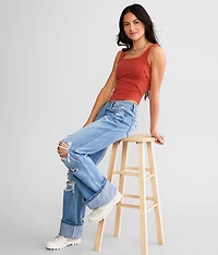 Strappy Square Neck Tank Top