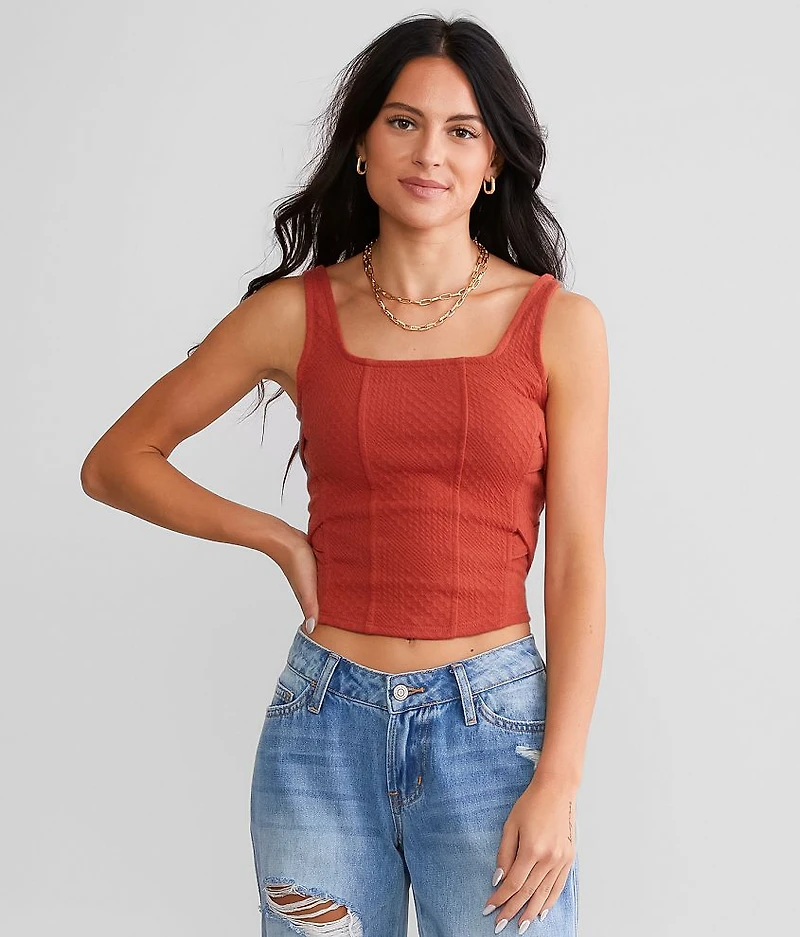 Strappy Square Neck Tank Top