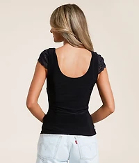 Lace Trim Tank Top