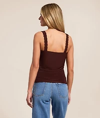 Lace Trim Tank Top