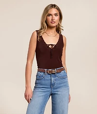 Lace Trim Tank Top