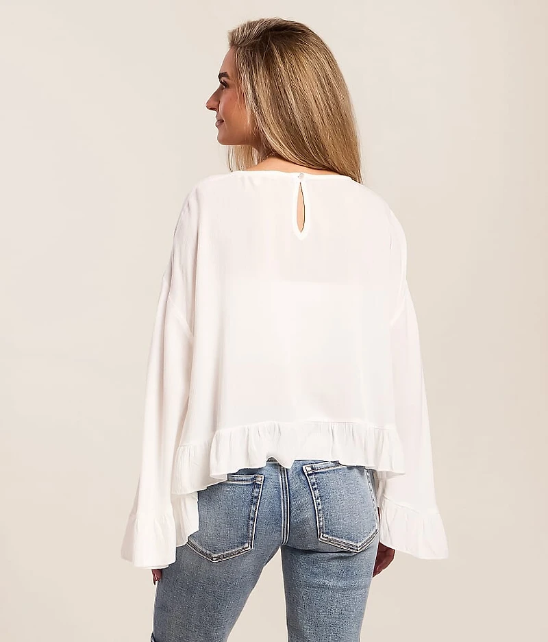 Batwing Ruffle Top