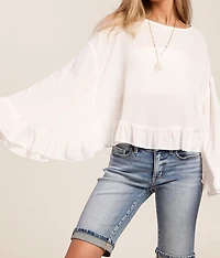 Batwing Ruffle Top