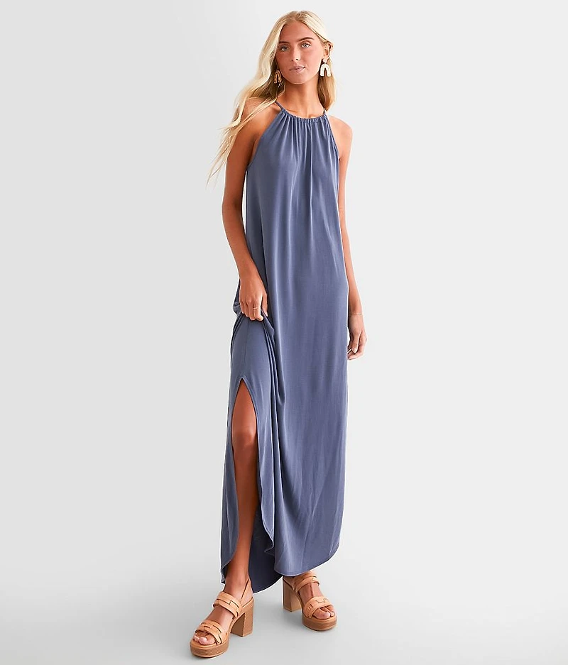 High Neck Maxi Dress