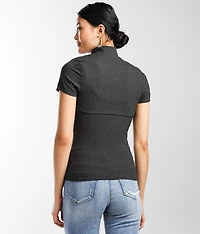 Mock Neck Two-Piece Top Set