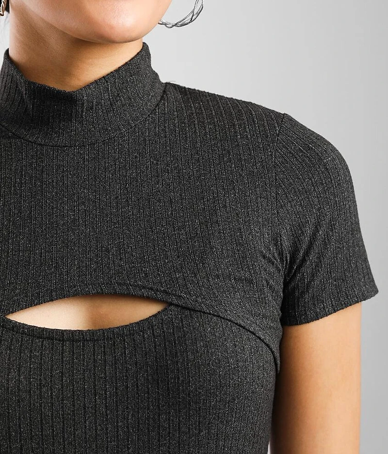 Mock Neck Two-Piece Top Set