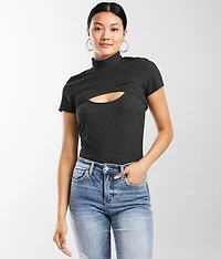Mock Neck Two-Piece Top Set
