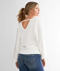 Textured Surplice Top