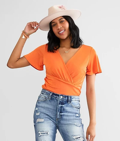 Sheen Surplice Bodysuit